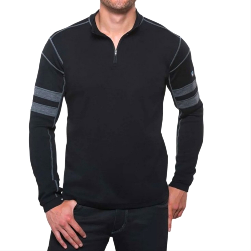 Kuhl Black Long Sleeve Shirt with Gray Accents
